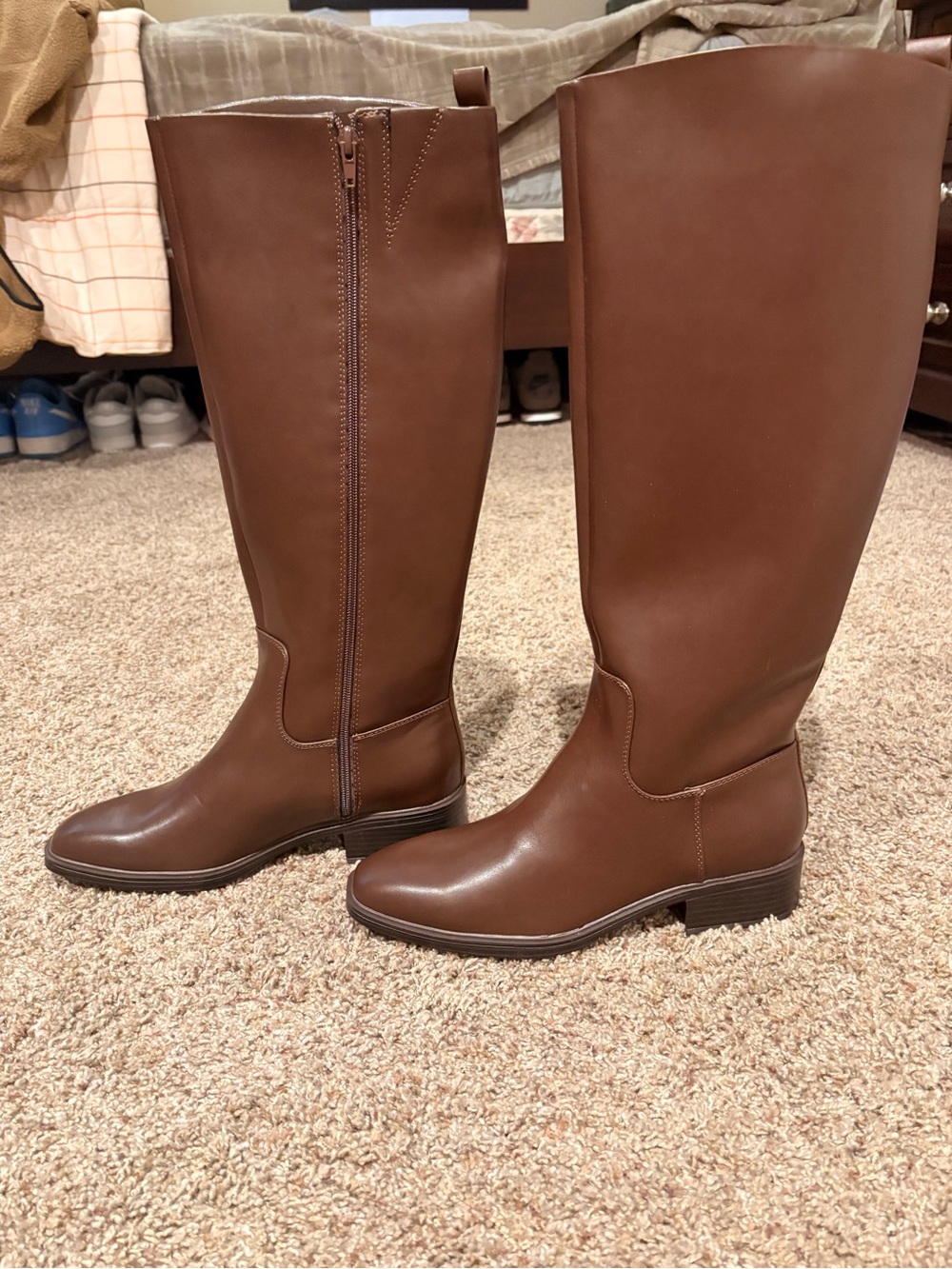 Classic Tall Riding Boots in Brown